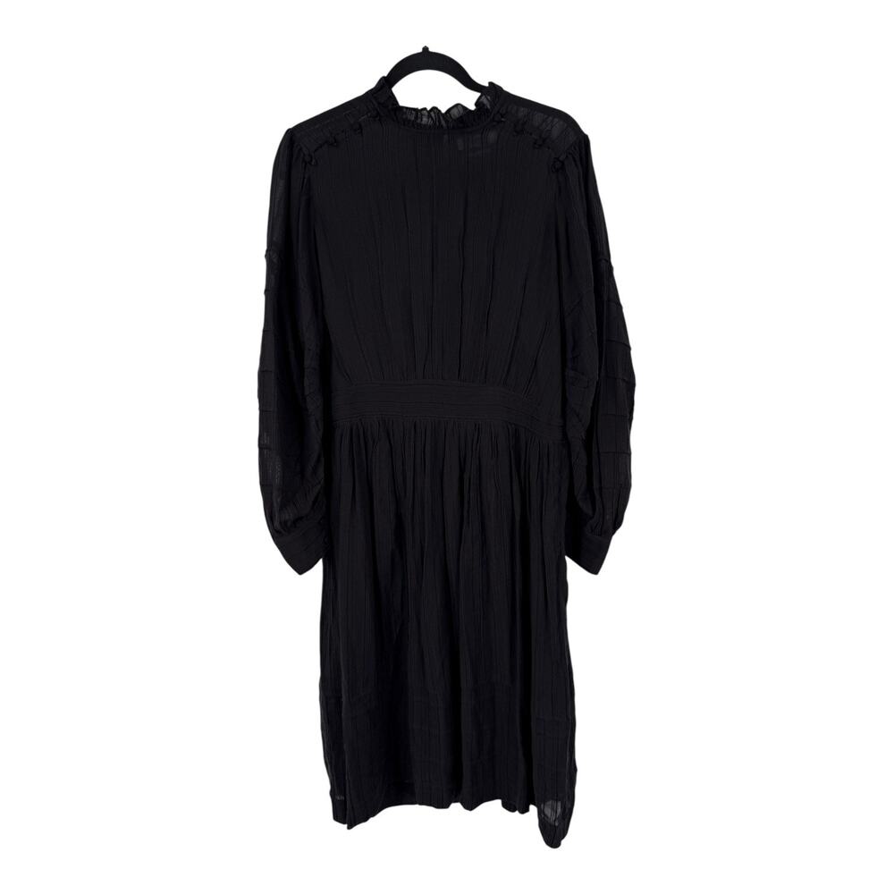 Isabel Marant Etoile Odeal Pintuck midi dress black size 42 (US 10) DEFECT - Picture 2 of 7